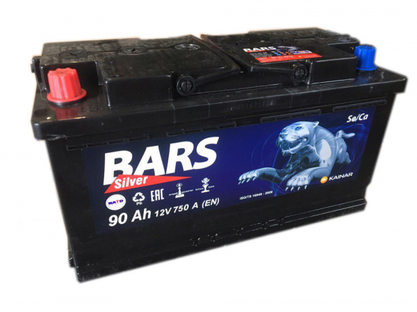 Аккумулятор 6СТ-90 VL "BARS Silver" СНГ